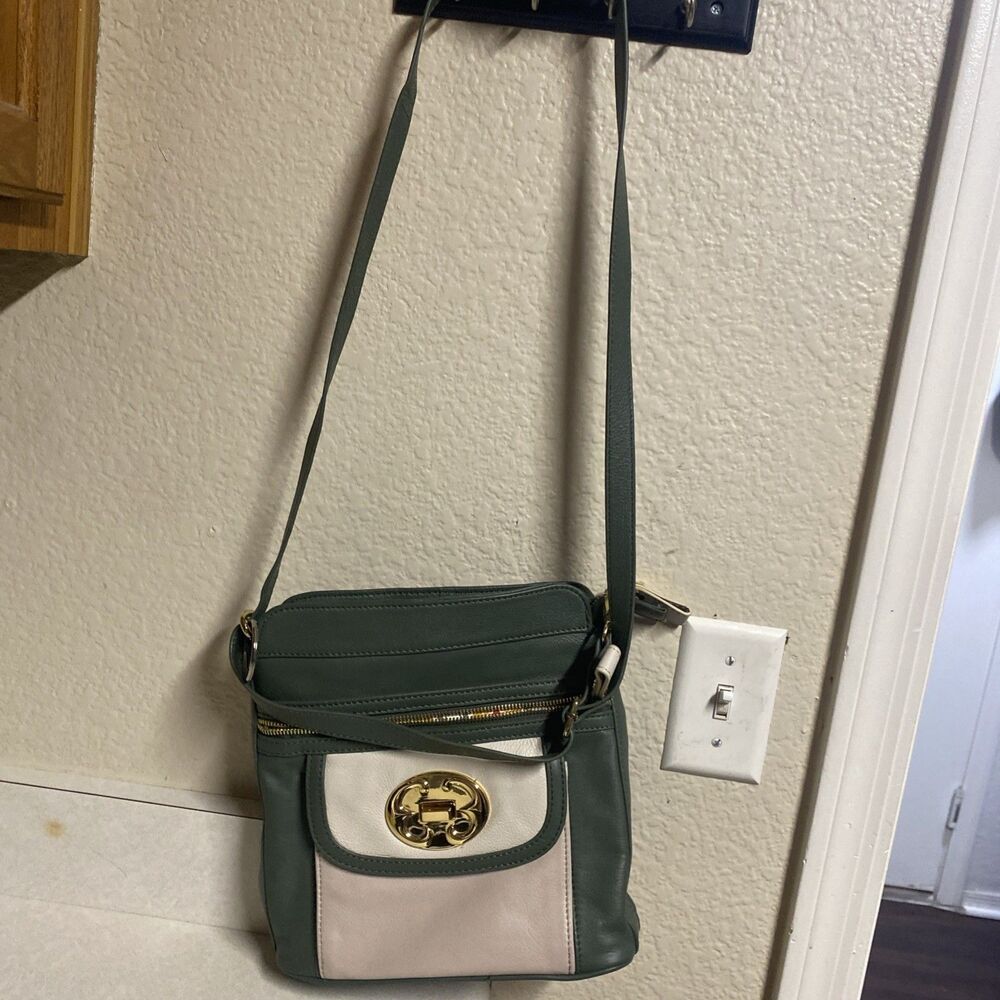 Emma Fox Crossbody Bag Leather Shoulder Bag Gold Tone Hardware Adjustable Strap